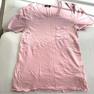 Zara Light Pink Men's Wide Neck T-Shirt